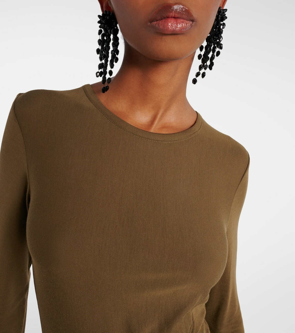 Marant Etoile Jelina gathered jersey maxi dress