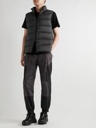 Moncler - Logo-Print Quilted Nylon Down Gilet - Gray