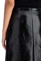 COURREGES vinyl midi skirt in seven Black