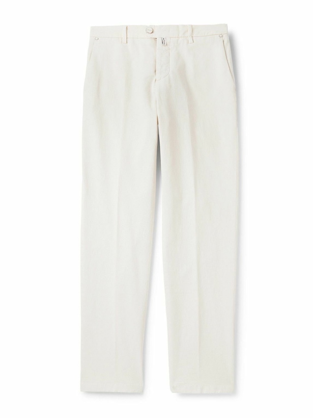 Photo: Kiton - Tapered Lyocell-Blend Twill Trousers - Neutrals