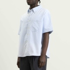 Bram's Fruit Men's Distressed Oxford Shortsleeve Shirt in Light Blue
