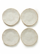 Soho Home - Emden Set of Four 28cm Glazed Stoneware Dinner Plates