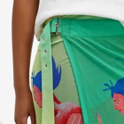 Charles Jeffrey Women's Mesh Wrap Skirt in Green Ombre Powermesh