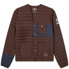 Universal Works Men's Pyrenex x Down Overshirt in Seal Brown