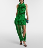 Xu Zhi Draped fringed miniskirt