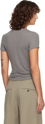 LE17SEPTEMBRE Gray Basic Wool T-shirt