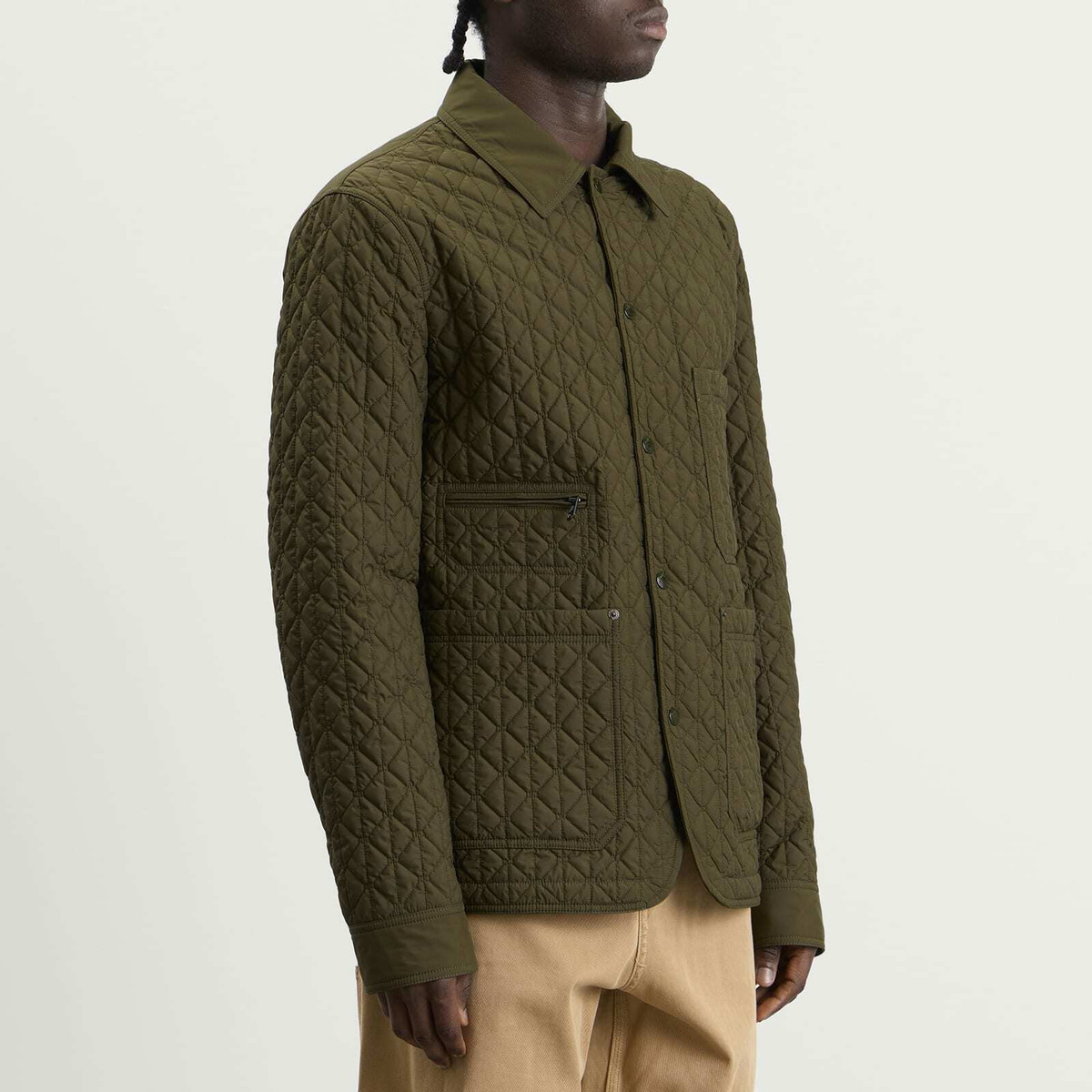 Moncler Men's Theoline Shirt Jacket in Green