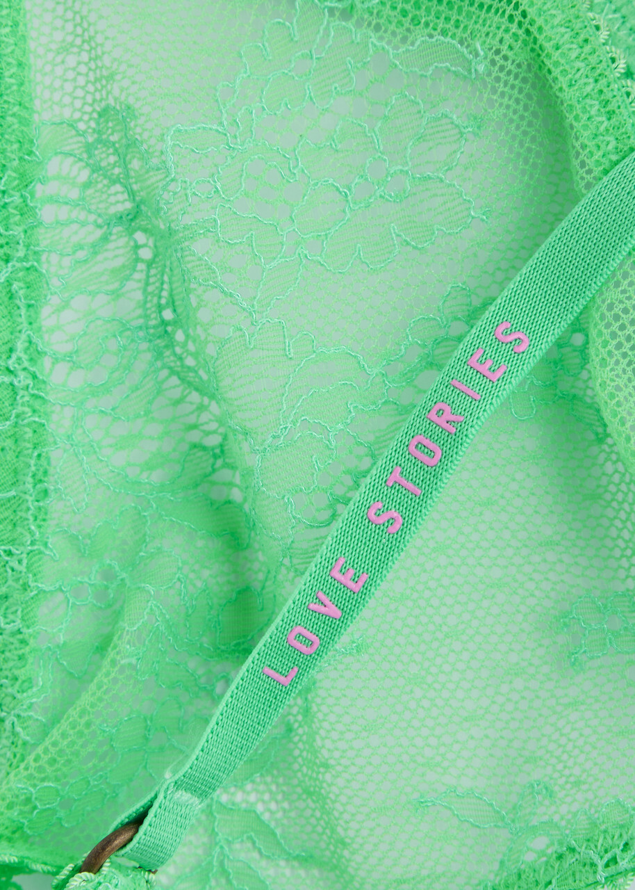 Love Stories Spice Lace Thong Bright Green