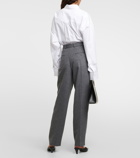 Toteme Pleated wool-blend straight pants