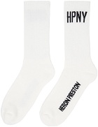 Heron Preston White 'HPNY' Socks