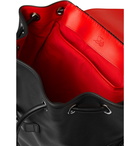 CHRISTIAN LOUBOUTIN - Explorafunk Spiked Rubber-Trimmed Full-Grain Leather Backpack - Black