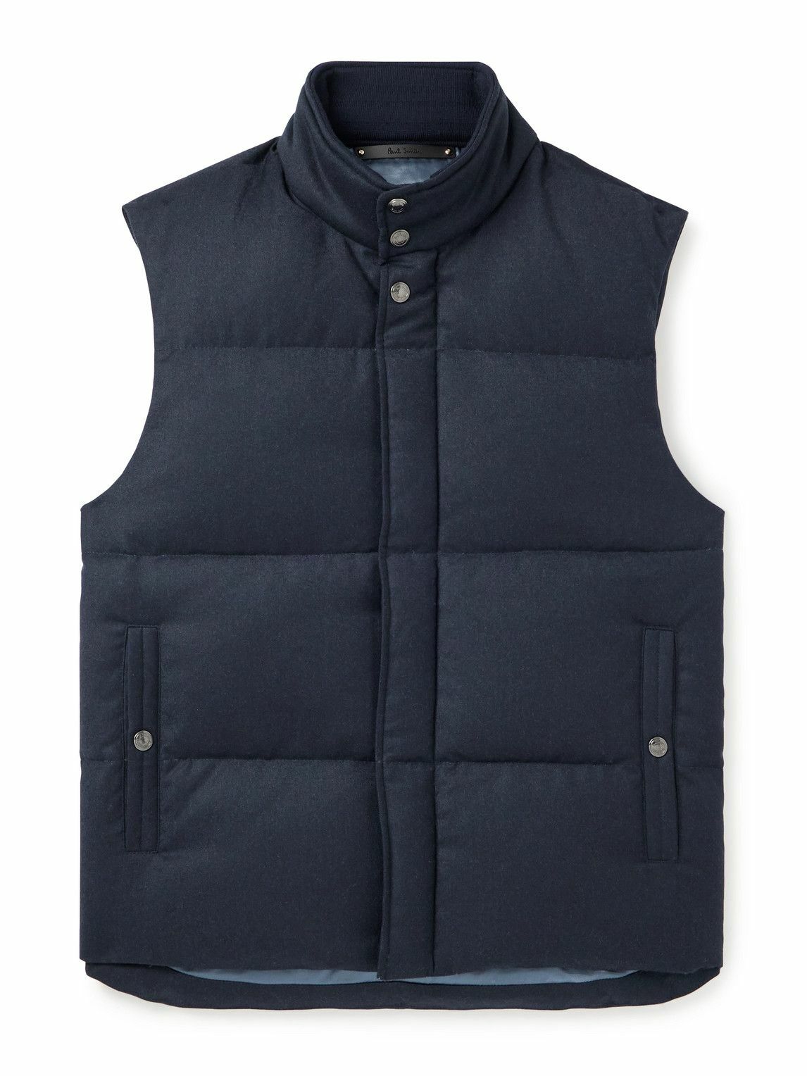 Paul Smith - Quilted Wool and Cashmere-Blend Down Gilet - Blue