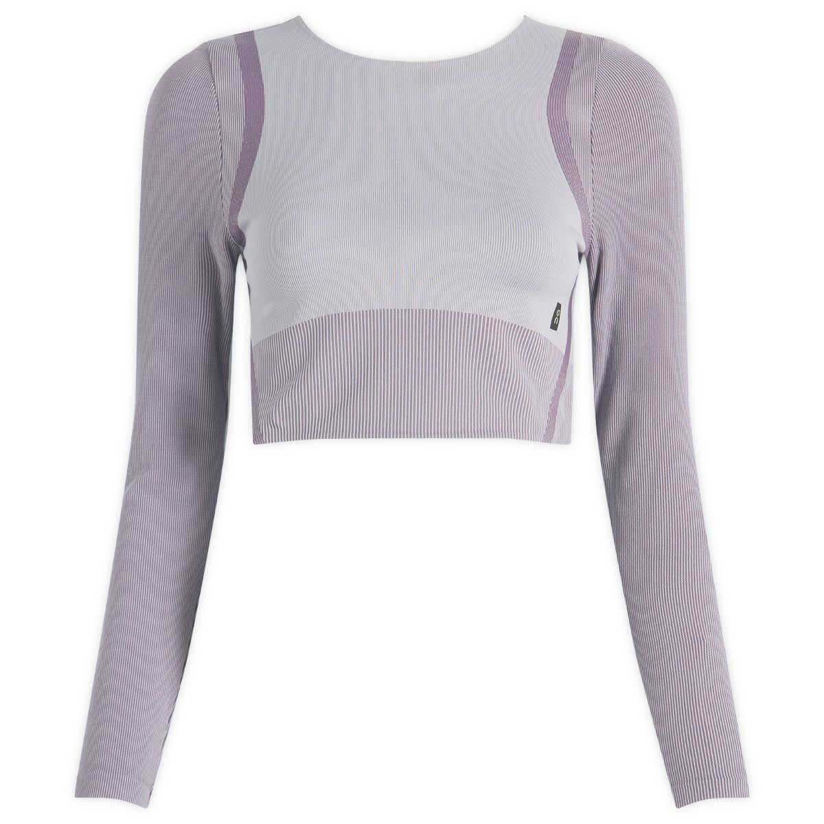 ON Women's Studio Knit Lg-T Crop in Lilac/Cosmos