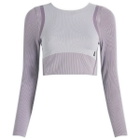ON Women's Studio Knit Lg-T Crop in Lilac/Cosmos