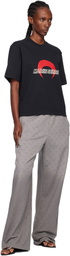 Marine Serre Black MS Sports Jersey Relaxed T-shirt