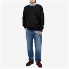 MHL by Margaret Howell Men's Contrast Stitch Crew Knit in Ink