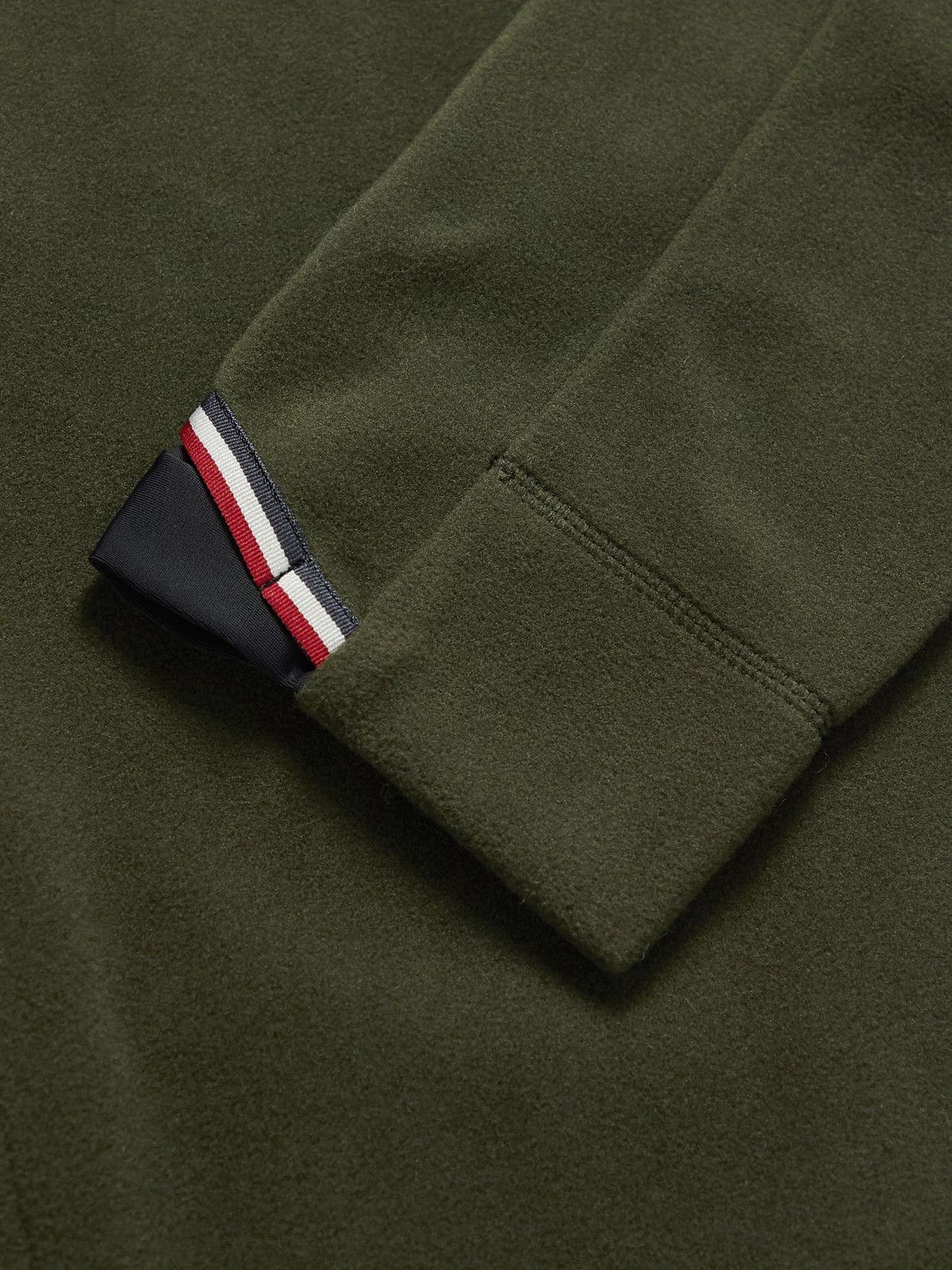Moncler Grenoble - Logo-Appliquéd Shell-Trimmed Fleece Zip-Up Mid-Layer - Green
