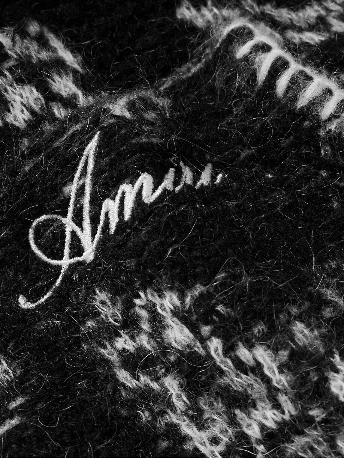 AMIRI - Bandana Whipstitched Jacquard-Knit Hoodie - Black Amiri AMIRI - Bandana Whipstitched Jacquard-Knit Hoodie - Black Amiri