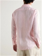 Altea - Mercer Slim-Fit Garment-Dyed Washed-Linen Shirt - Pink