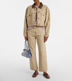 Prada Striped cotton jersey top