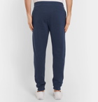 Sunspel - Tapered Brushed Loopback Cotton-Jersey Sweatpants - Men - Navy