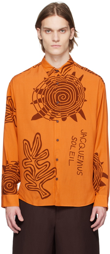 Photo: Jacquemus Orange Le Raphia 'La Chemise Simon' Shirt