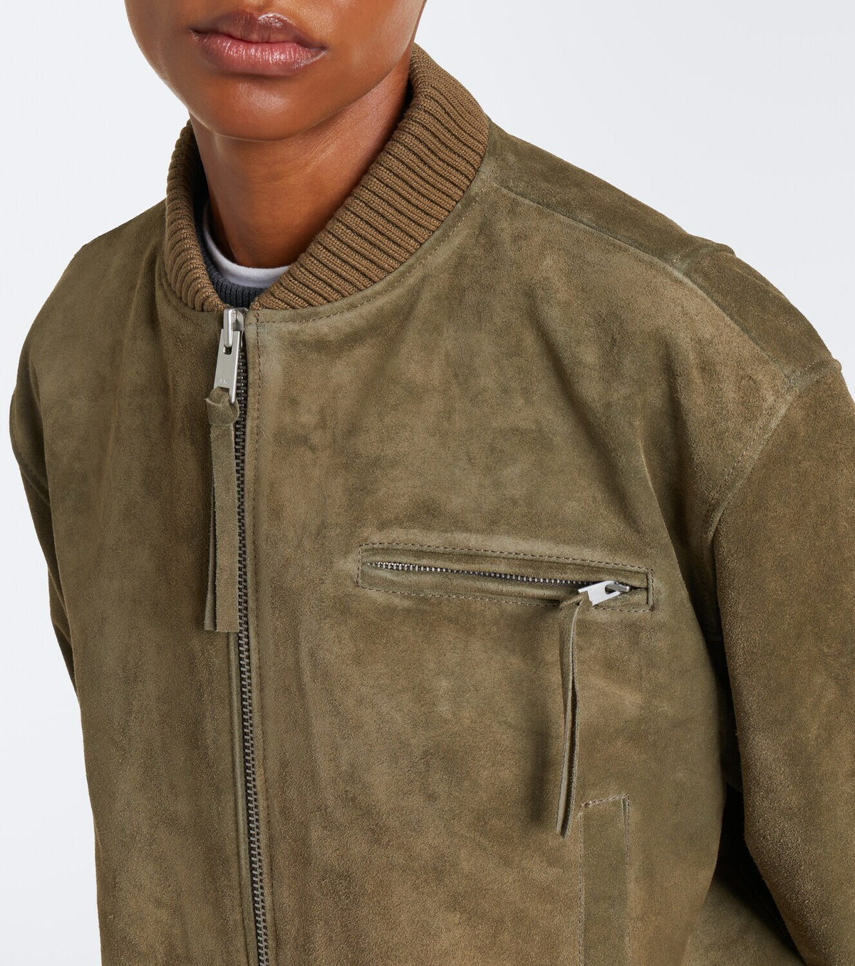 Arma Elysia suede bomber jacket