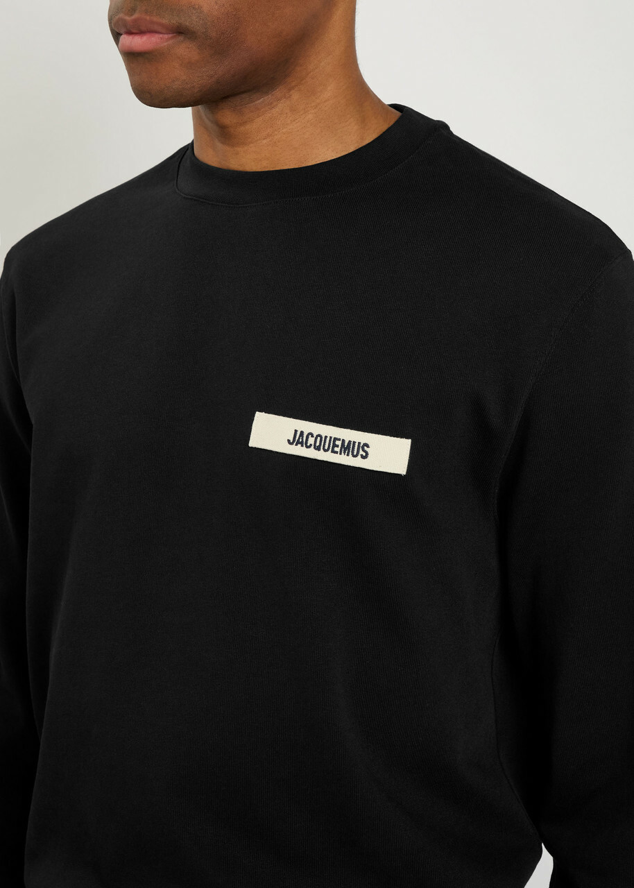 Jacquemus Le T-shirt Gros Grain Cotton T-shirt Black