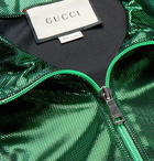 Gucci - Webbing-Trimmed Coated-Jersey Track Jacket - Men - Green