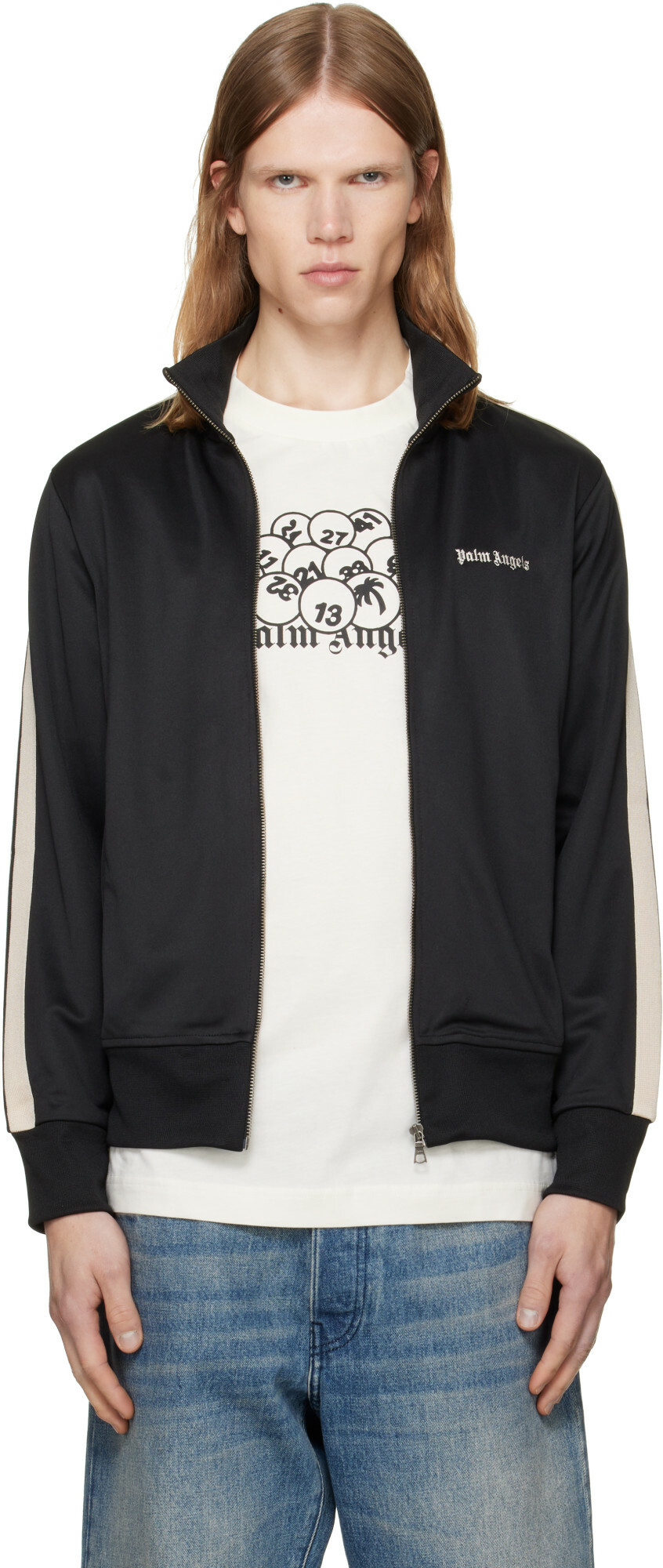 Palm Angels Black Classic Track Jacket Palm Angels