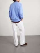 Polo Ralph Lauren - Logo-Embroidered Cotton-Blend Jersey Sweatshirt - Blue