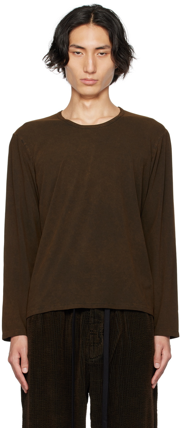 UMA WANG Brown Tommy Long Sleeve T-Shirt