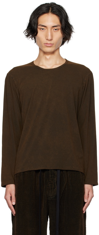 Photo: UMA WANG Brown Tommy Long Sleeve T-Shirt