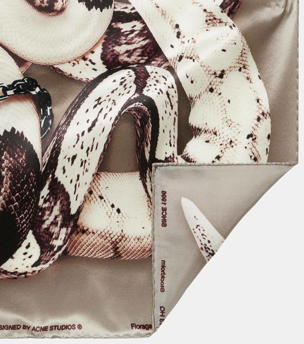 Acne Studios Printed silk twill scarf Acne Studios