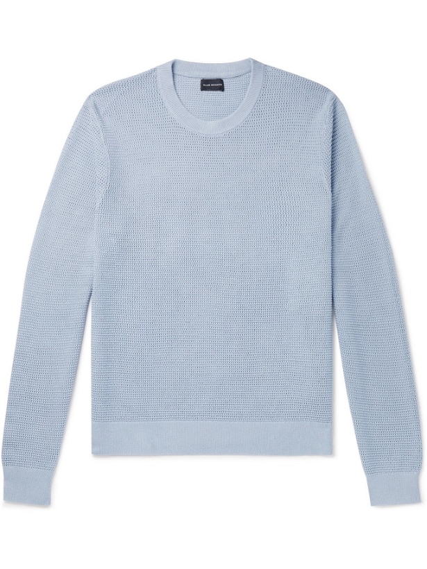 Photo: CLUB MONACO - Open-Knit Cotton Sweater - Blue - S