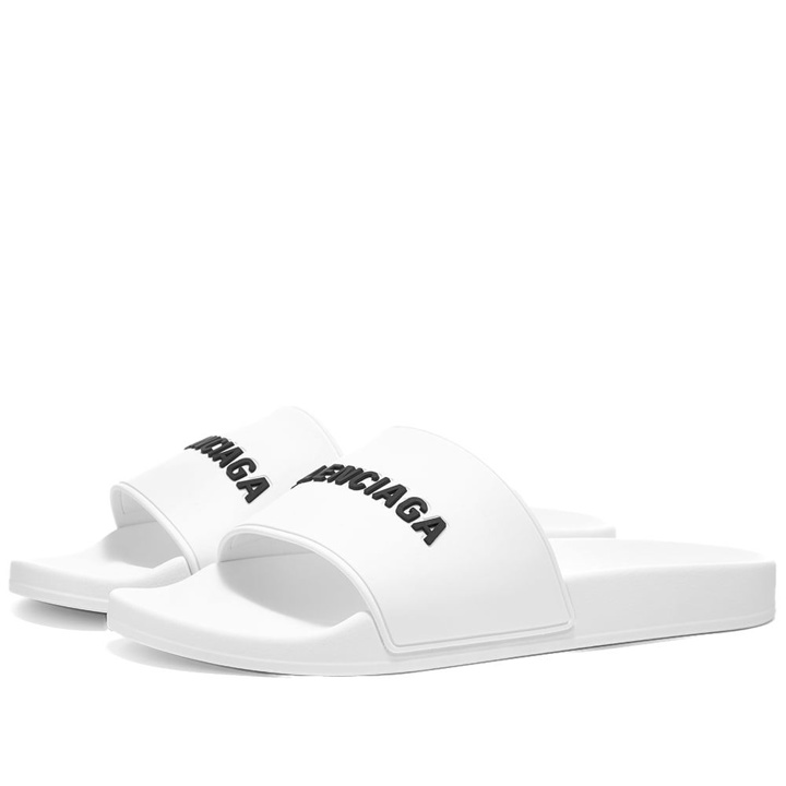 Photo: Balenciaga Logo Pool Slide