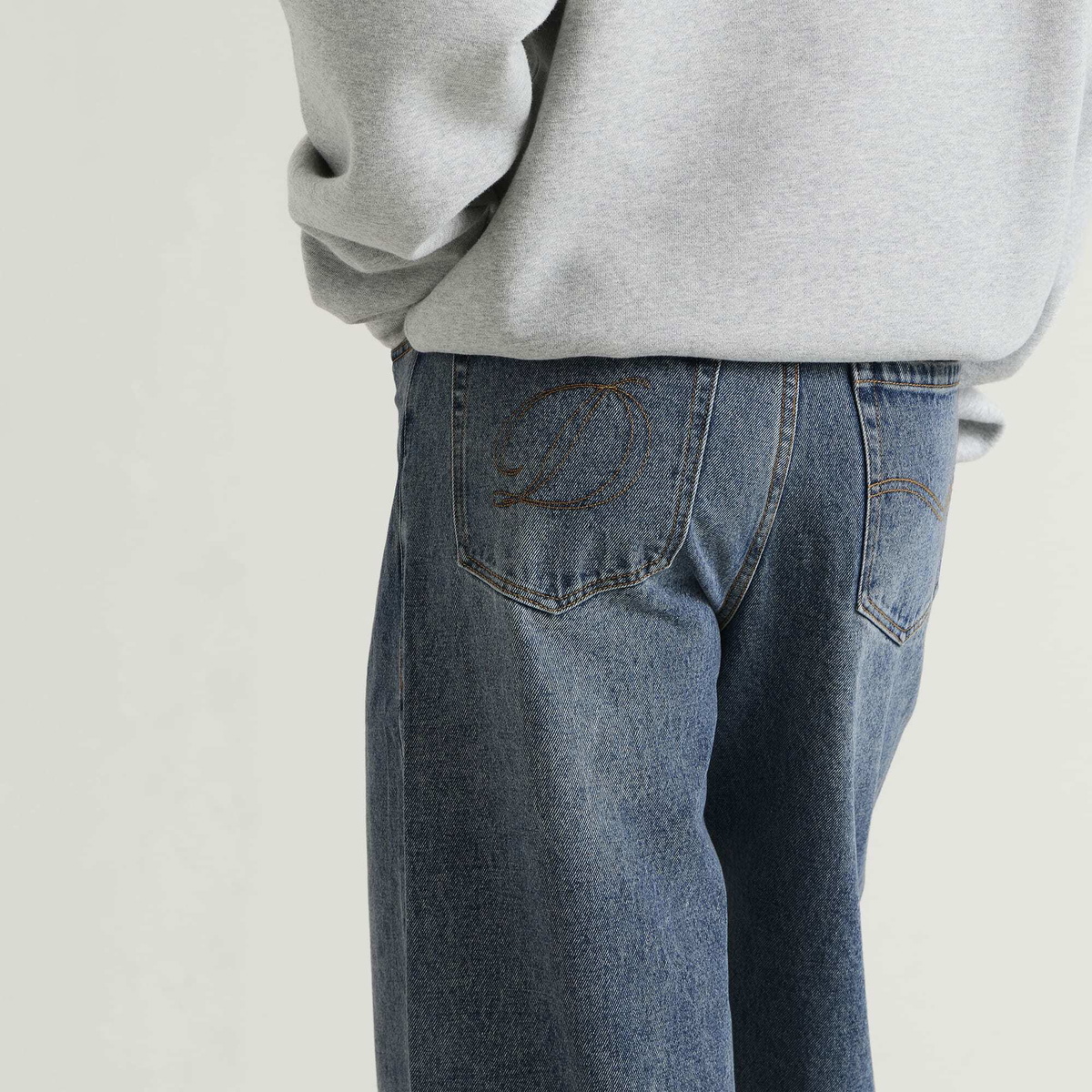 Dime Women's Baggy Denim Pants in Indigo Wash