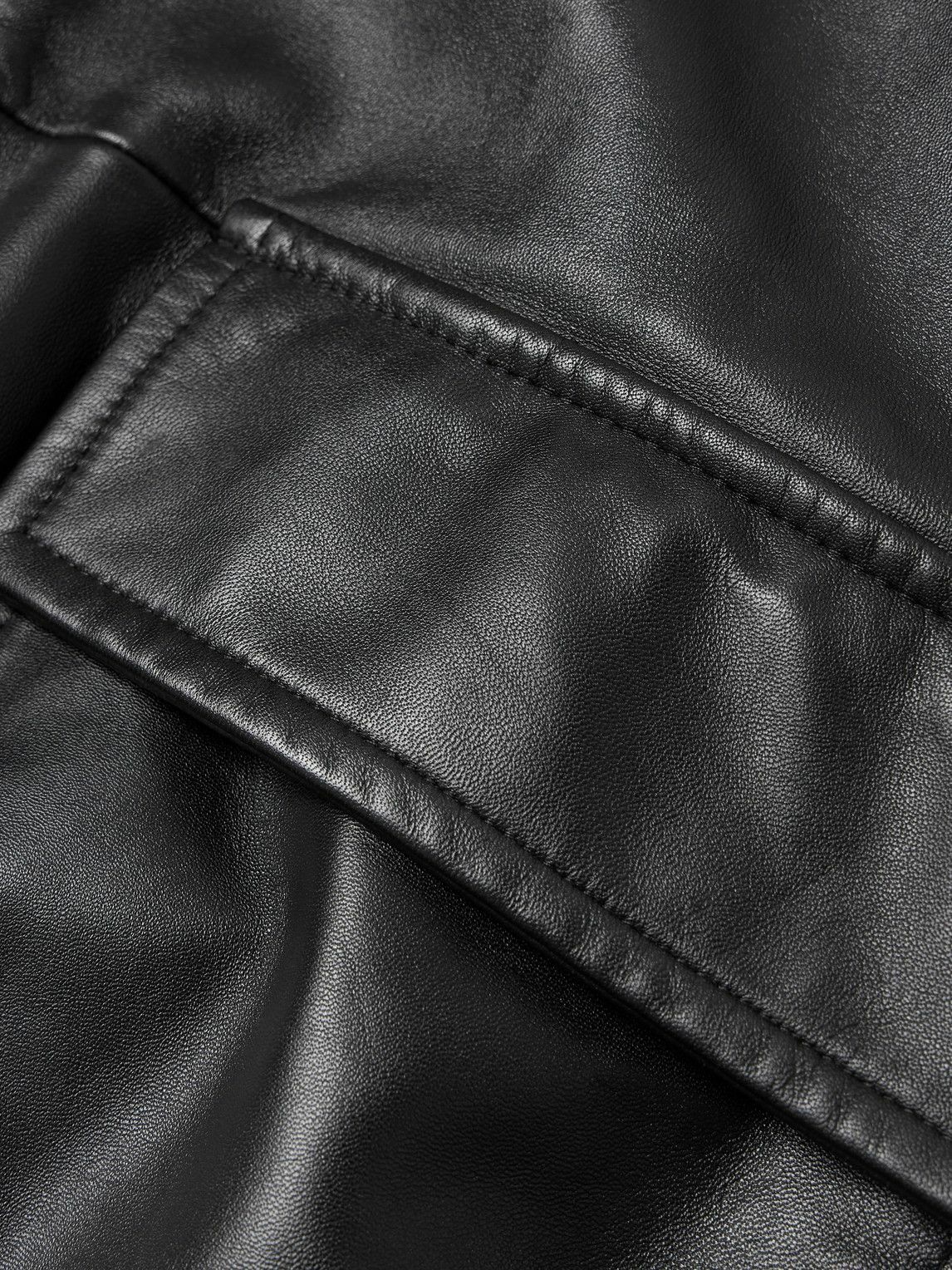 Studio Nicholson - Piston Leather Bomber Jacket - Black