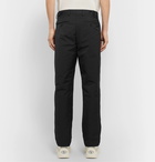 Valentino - Black Tapered Pleated Tech-Twill Trousers - Black