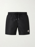 Moncler - Straight-Leg Mid-Length Swim Shorts - Black