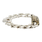 Bottega Veneta Silver Dalmatian Tag Bracelet