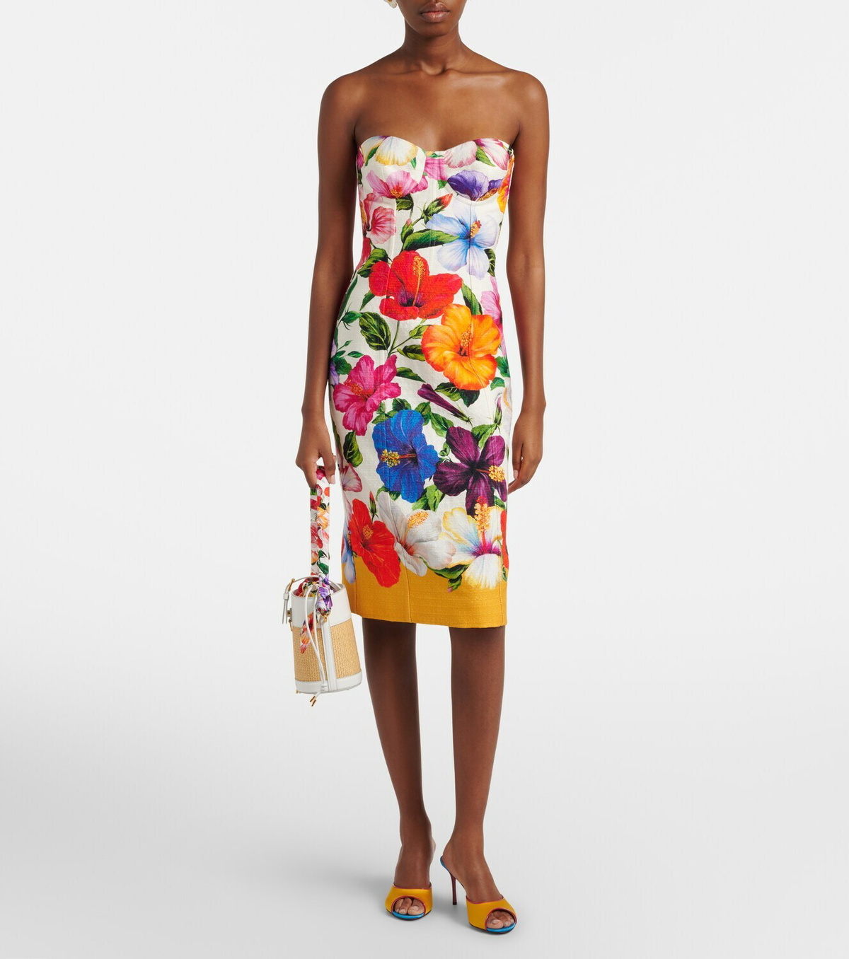 Dolce&Gabbana Secchiello Small raffia bucket bag