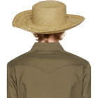 Saint Laurent Beige Straw Honolulu Hat