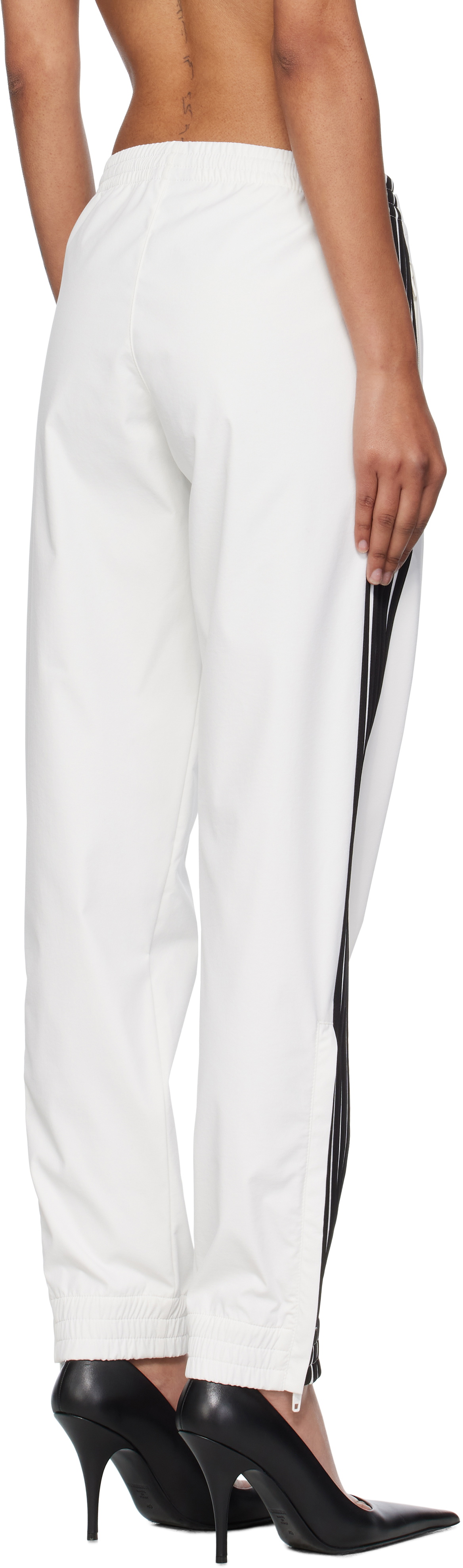 Balenciaga White Striped Track Pants