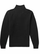 The Elder Statesman - Cashmere Rollneck Sweater - Black