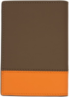 Alexander McQueen SSENSE Exclusive Khaki & Orange Pocket Organizer Card Holder