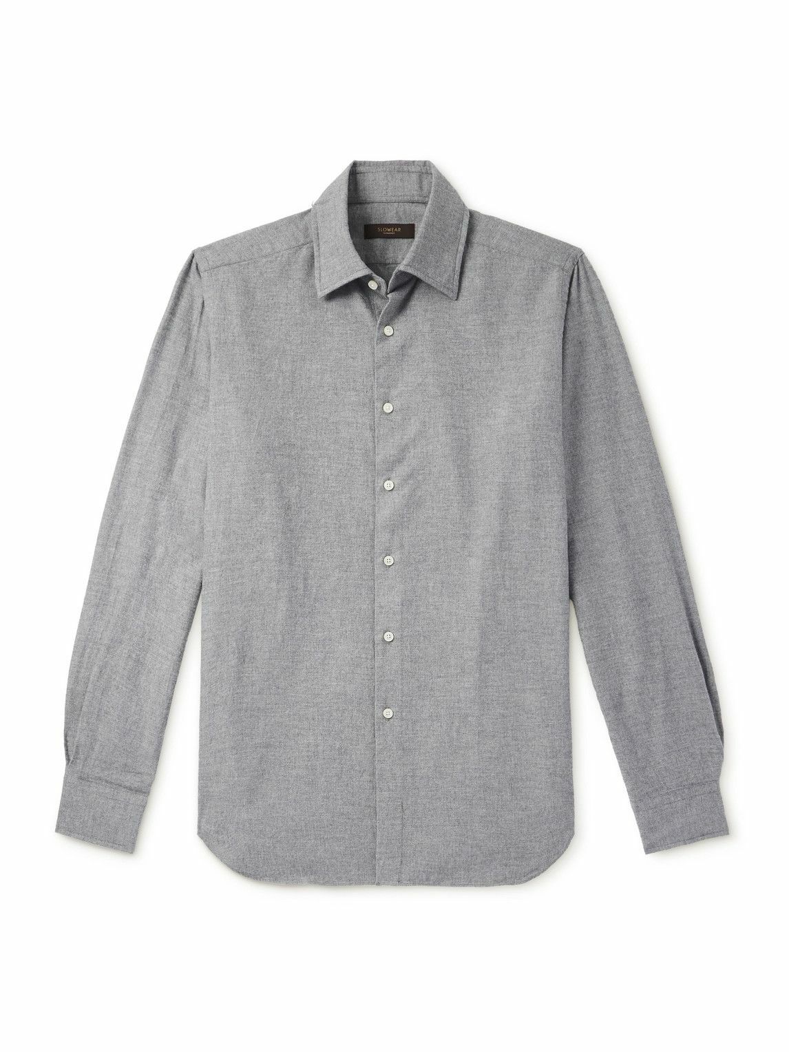 Incotex - Glanshirt Cotton-Flannel Shirt - Gray