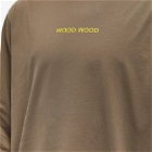 Wood Wood Men's Long Sleeve Herc Flower T-Shirt in Crocodile Green