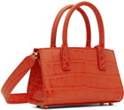 Versace Orange Croc-Effect Medusa '95 Mini Bag