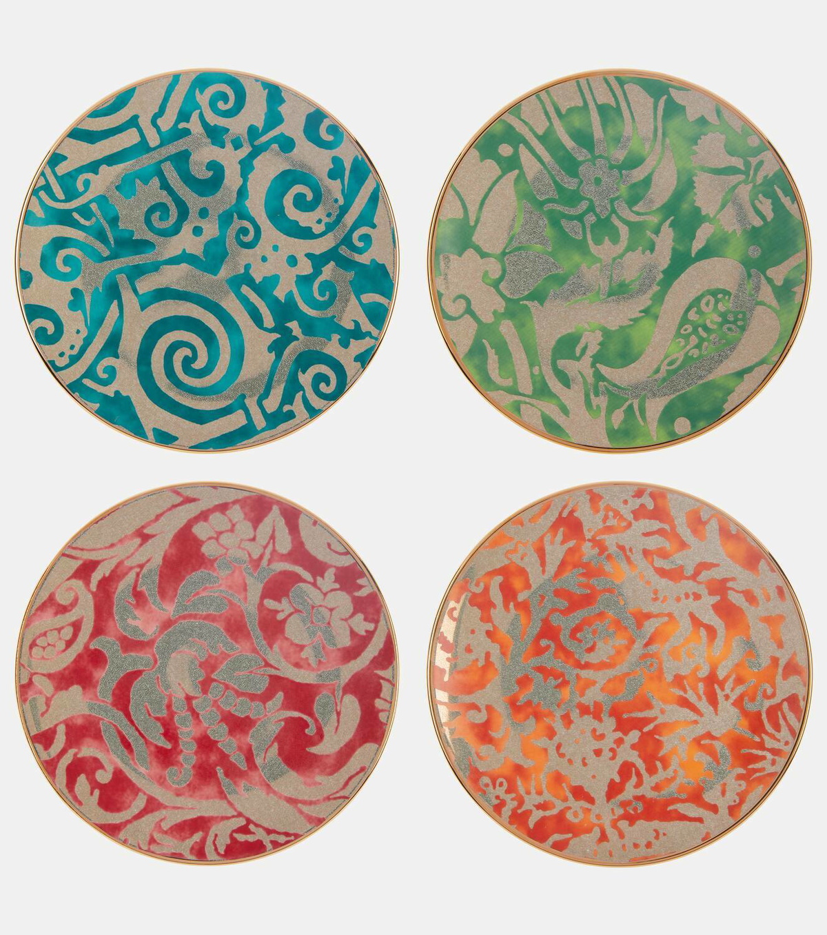 L'Objet Fortuny set of 4 earthenware dessert plates